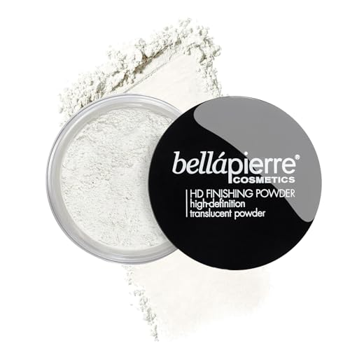 bellapierre HD Finishing Powder | Translucent Setting Powder | Poreless Shine-Free Matte Finish | Lightweight Gentle Formula | Non-Toxic & Paraben Free | Cruelty Free Mineral Makeup