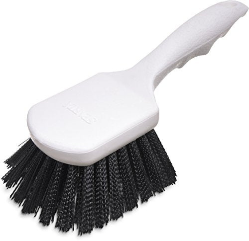 SPARTA Utility Scrub Brush with Polyester Bristles 8" x 3" - Black