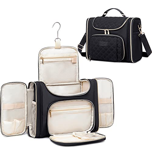 Weitars Toiletry Bag For Women,Travel Toiletry Bag,Hanging Toiletry Bag,Water-Resistant Cosmetic Bag Makeup Bag,Large Travel Toiletry Organizer For Full Sized Toiletries And Cosmetics