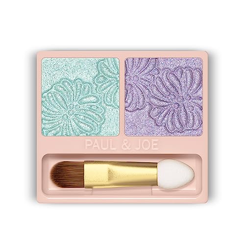 Paul & Joe Eye Color Duo Refill Only, Compact Sold Separately, Two-Tone Eye Shadow Fillers for Eyeshadow Palette, Light Blue and Light Purple Long-Lasting Eye Makeup, 05 Happy Rainy Day, 0.71 oz