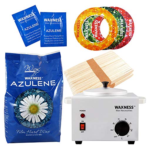 Wax Necessities Azulene Stripless Waxing Kit with 2.2 Pound Wax Bag