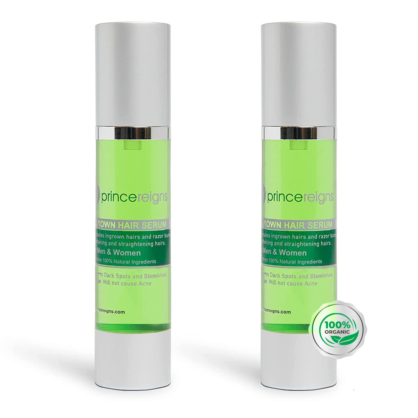 Princereigns Shaving Gel - Banish Ingrown Hair and Razor Bumps - Perfect for Both Men and Women - Ideal for Face, Neck, Bikini, Legs, and Underarms - 2 Fl. Oz. (2 Pack)