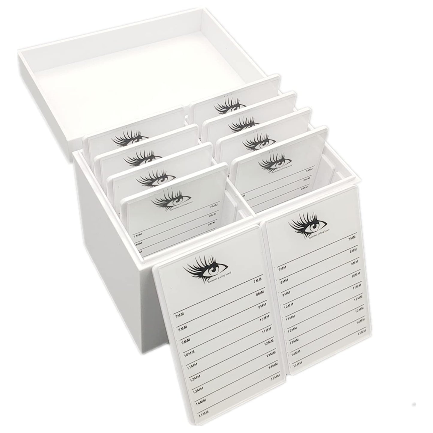10 Layers Acrylic Eyelash Storage Box, Makeup Organizer False Eyelashes Glue Pallet Holder Grafting Extension Close-Packed Display