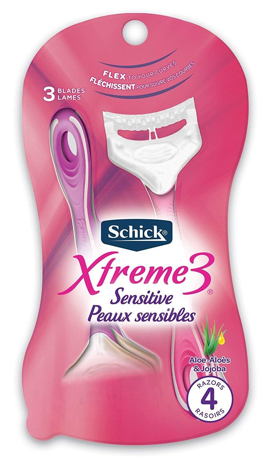 Schick Womens Xtreme3 Razor Sensitive 4 Count (3 Pack)