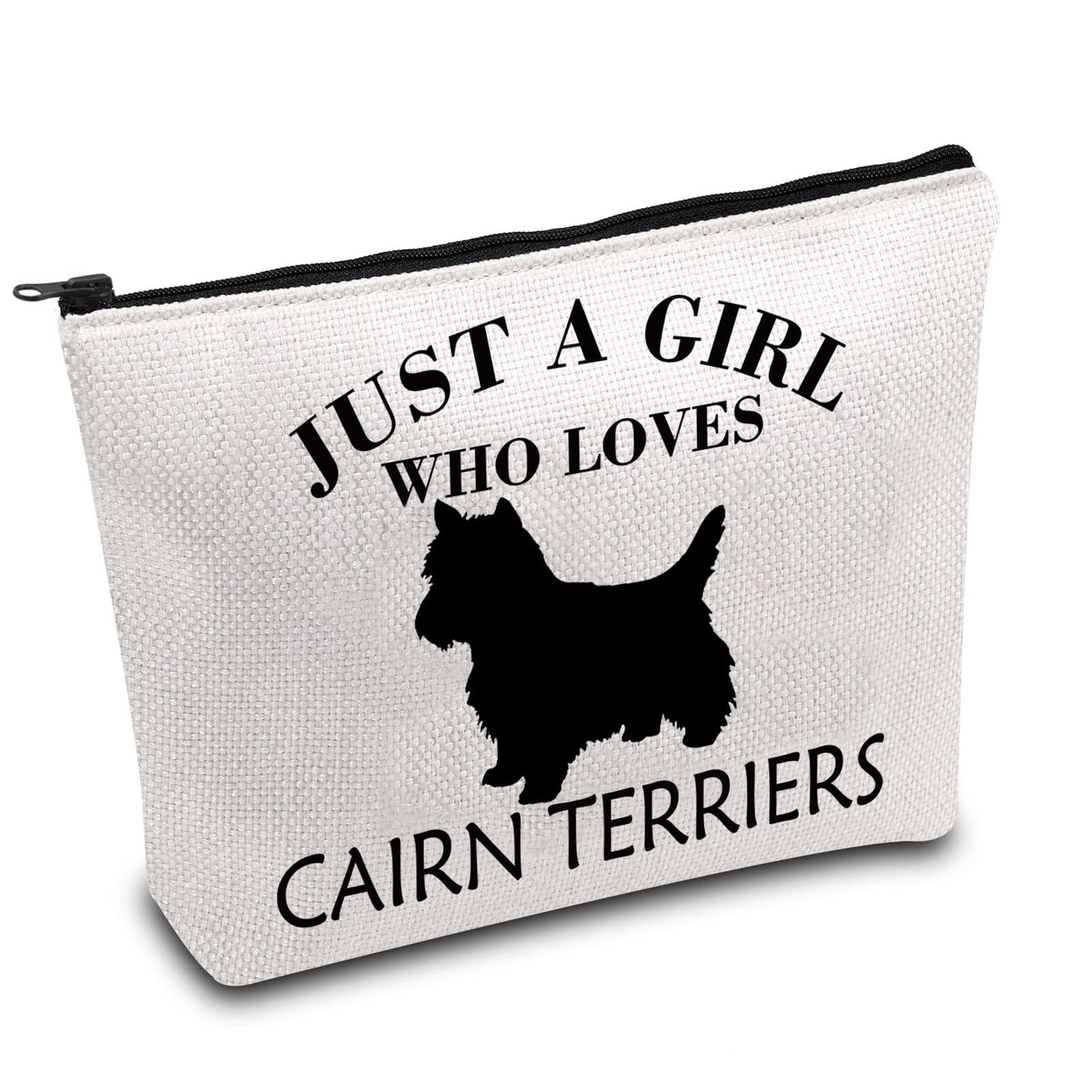 BDPWSS Cairn Terrier Gifts For Women Funny Cairn Dog Mom Gift Just a Girl Who Loves Cairn Terriers Travel Pouch (Girl Cairn Terriers)