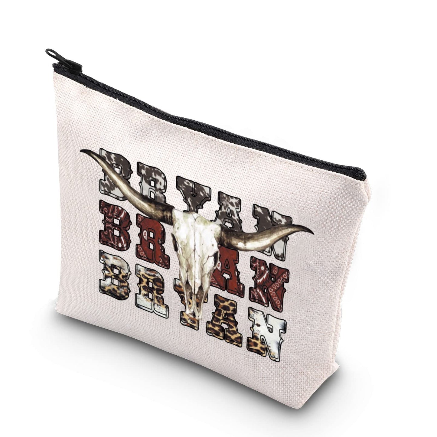 TSOTMO Vintage Music Fans Gift Country Music Cowboy Lover Bryan Bryan Bryan Zipper Pouch Makeup Bag (BRYAN)