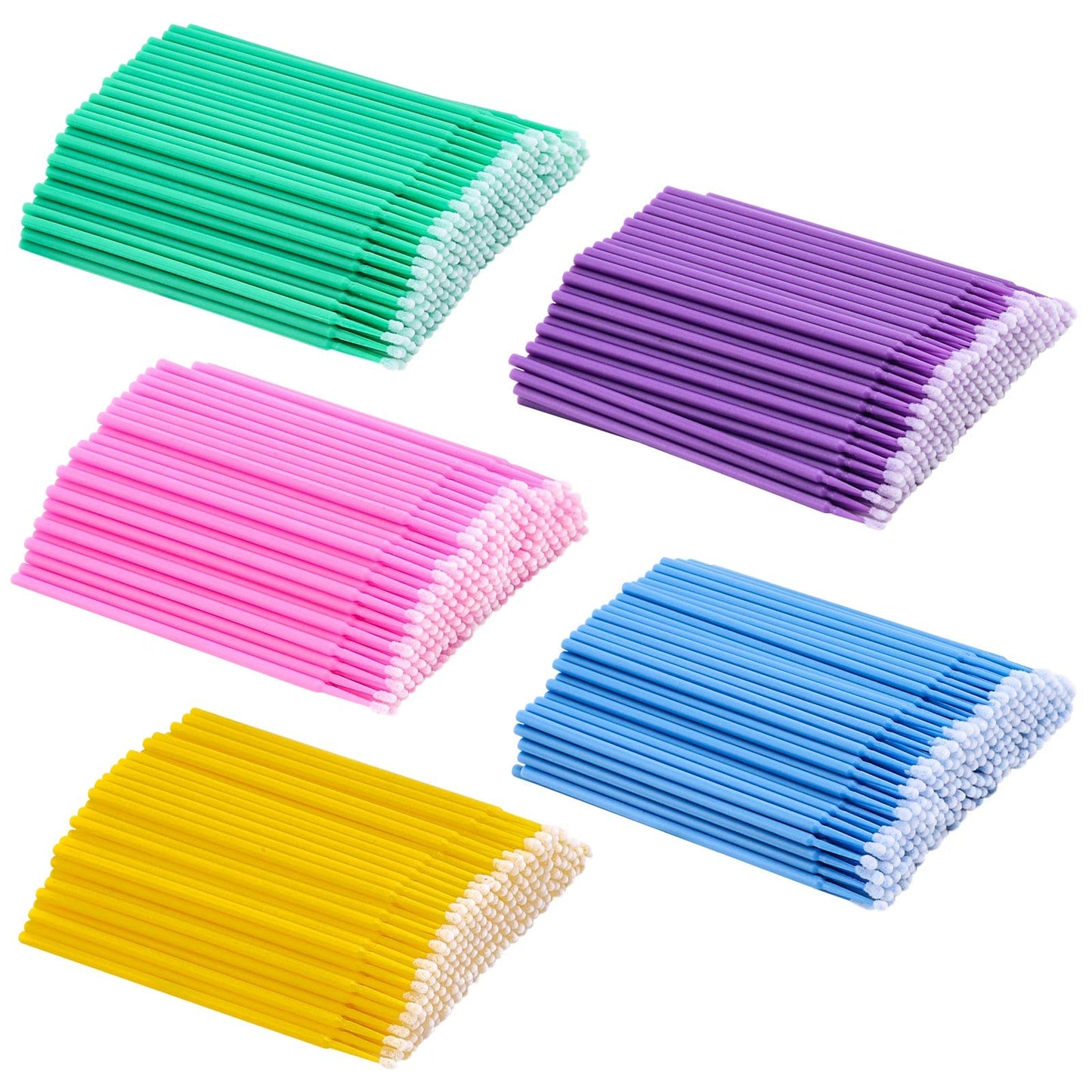 1000 Count Dental Applicators Microbrush Micro Swabs for Eyelash Extensions,Micro Applicators Brushes Disposable Lash Swabs Mascara Brush - 1.5mm/2mm/2.5mm