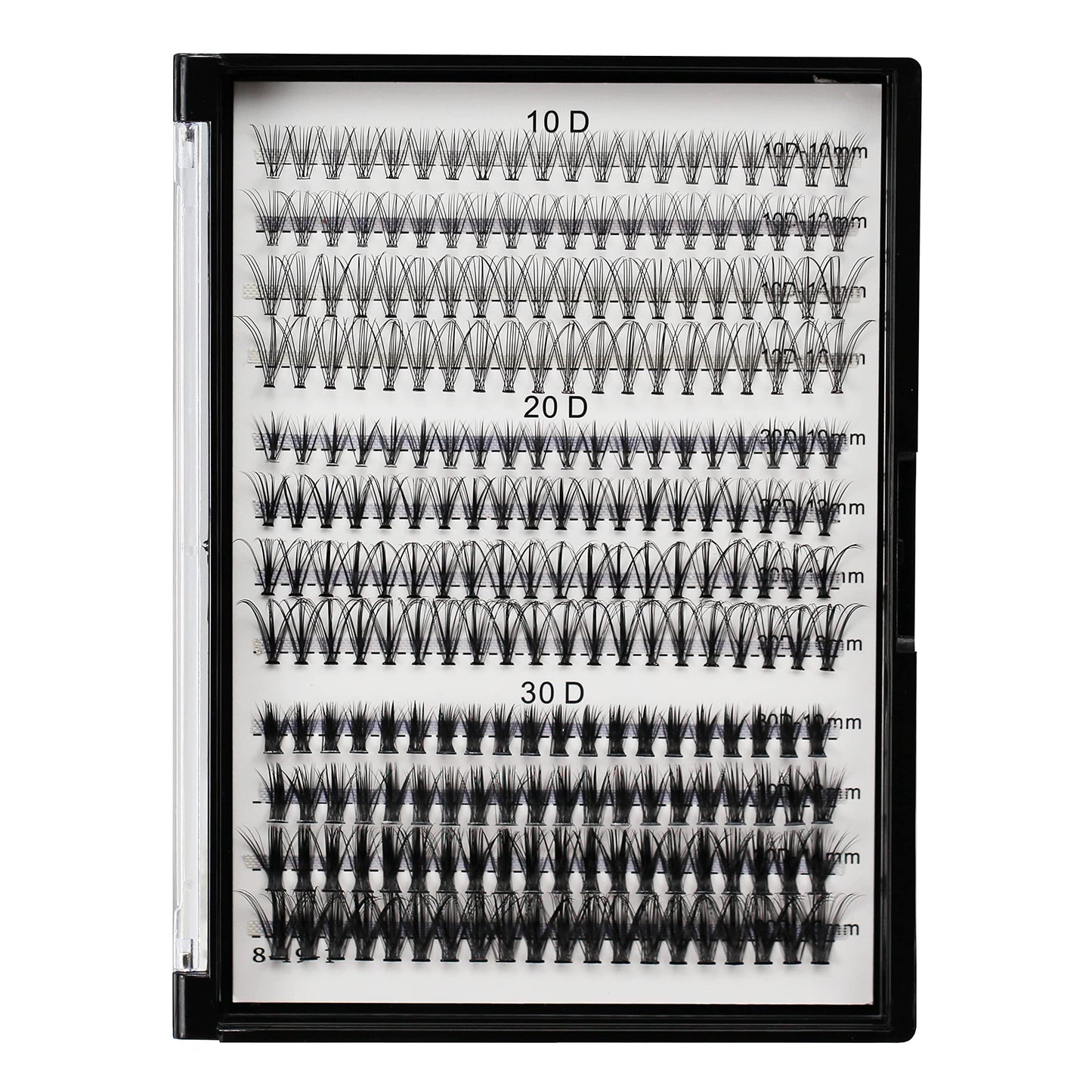 Bodermincer 240pcs 10D+20D+30D 10-12-14-16mm Mixed Professional Makeup Individual Cluster Eye Lashes(10+20+30D-10-12-14-16mm Mixed)