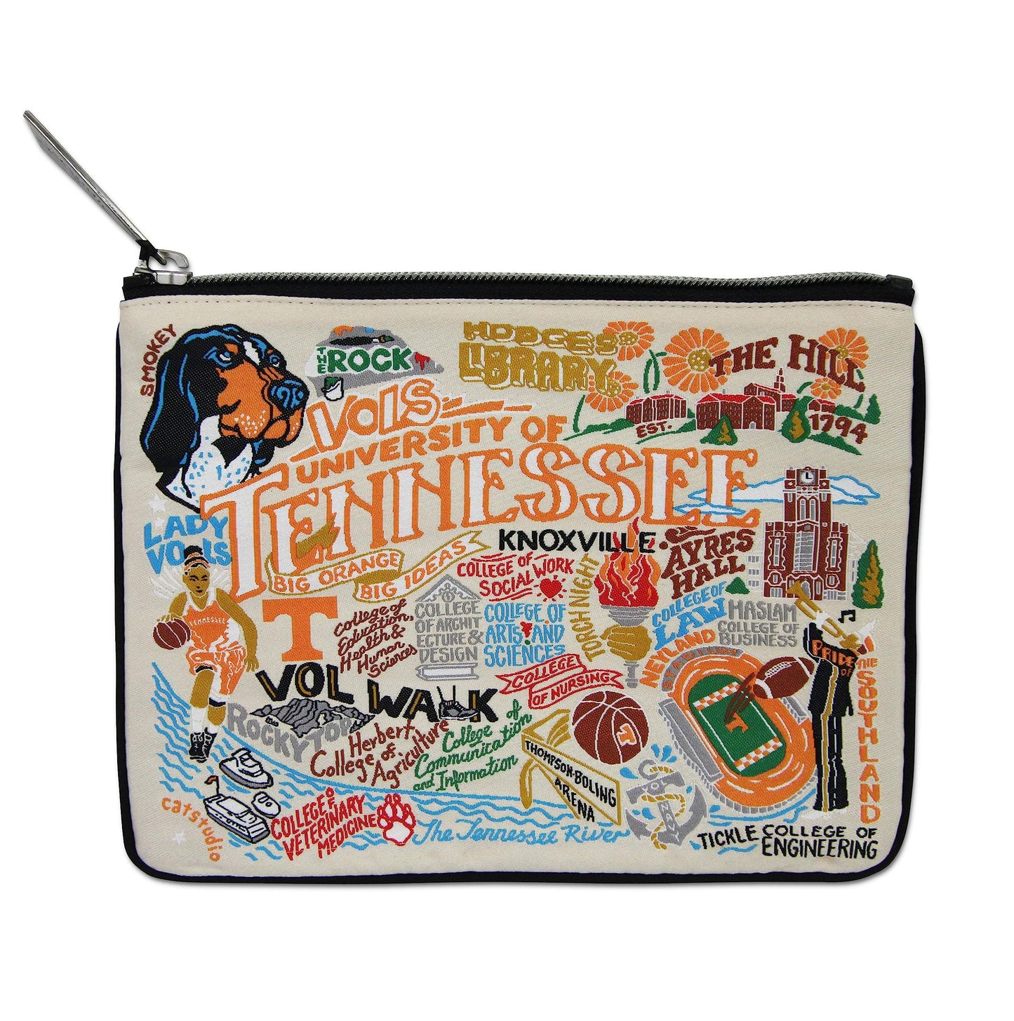 Catstudio Zipper Pouch, University of Tennessee Travel Toiletry Bag, 5 x 7, Ideal Makeup Bag, Dog Treat Pouch, or Purse Pouch to Organize Supplies for Grads & Alumni