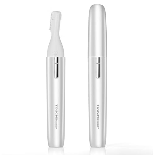 TOUCHBeauty Eyebrow Hair Trimmer for Women, Painless Precision Eyebrow Shaper, Pen-Shaped Hair Remover Razor for Face Chin Neck, Upper-Lip, Peach-Fuzz Mini Sized Battery-1658A