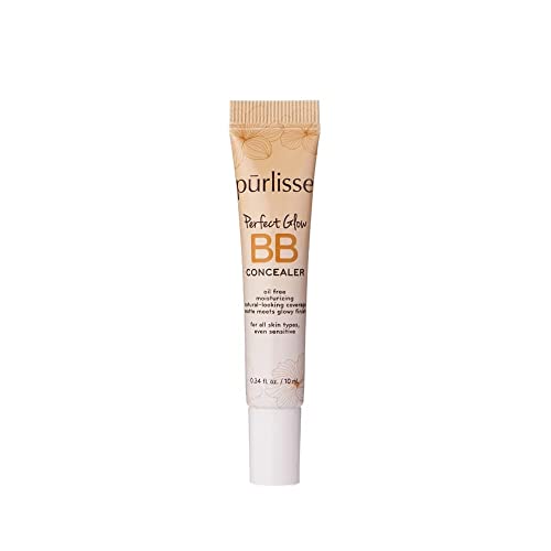 pūrlisse BB Concealer - BB Cream for All Skin Types - Oil-Free Moisturizing, Smooths Blemishes - .34 Ounce (Light)