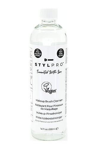 stylPro Makeup Brush Cleanser, Makeup Brush Cleaning Liquid to use with our Award Winning Makeup Brush Cleaner and Dryer Machine, Removes Oily Foundation, Cleans Makeup Brushes, Removes Stains