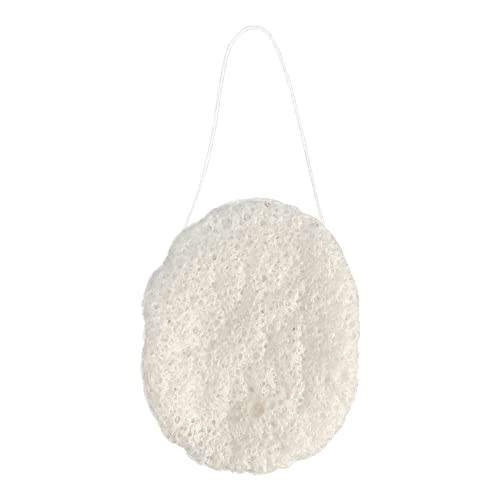Wildpier Beauty Konjac Sponge, Natural Luxury Facial Exfoliator, Face Scrubber, Makeup Remover, Plant Based Gentle Cleansing for Sensitive Skin, Removes Dead Skin Cells, White