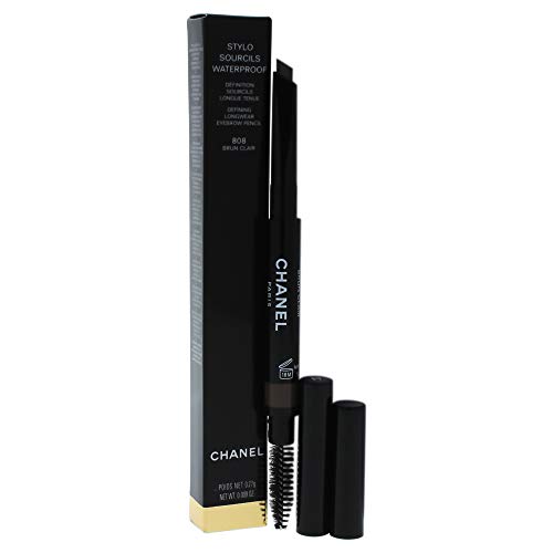 Chanel Stylo Sourcils Waterproof Eyebrow Pencil, 808 Brun Clair, 0.09 Ounce