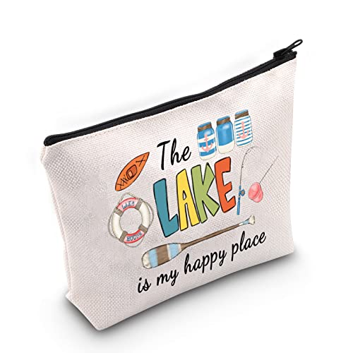 TSOTMO Lake Bag Lake Life Gift Summer Vacation Cosmetic Bag Summer Boating Lover Gift Boater Gift Summer Beach Sports Toiletry Bags (Lake Place)