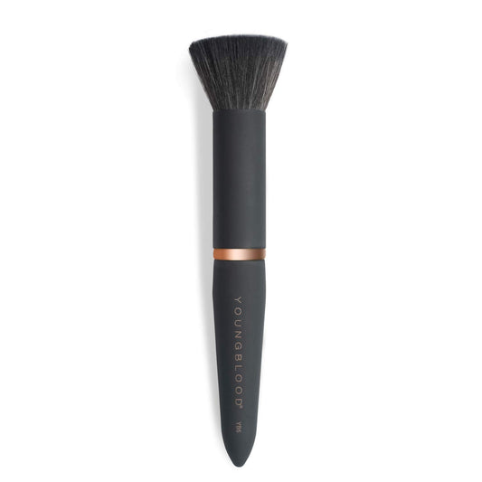 Youngblood Clean Luxury Cosmetics Luxe Foundation and Face Brushes | Liquid, Powder Foundation Brush Concealer Brush Highlight and Contour Brush | Vegan, Cruelty-Free (YB6 Powder Buffing Brush)