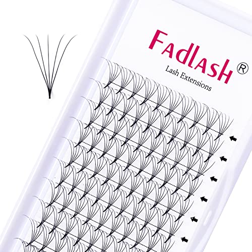 Volume Eyelash Extensions FADLASH Premade Fans Lash Extension Thickness 0.07/0.10 mm Voulme Fans C Curl Soft|Optinal 3D 5D Single Length 11mm (5D-0.07-C, 11mm)