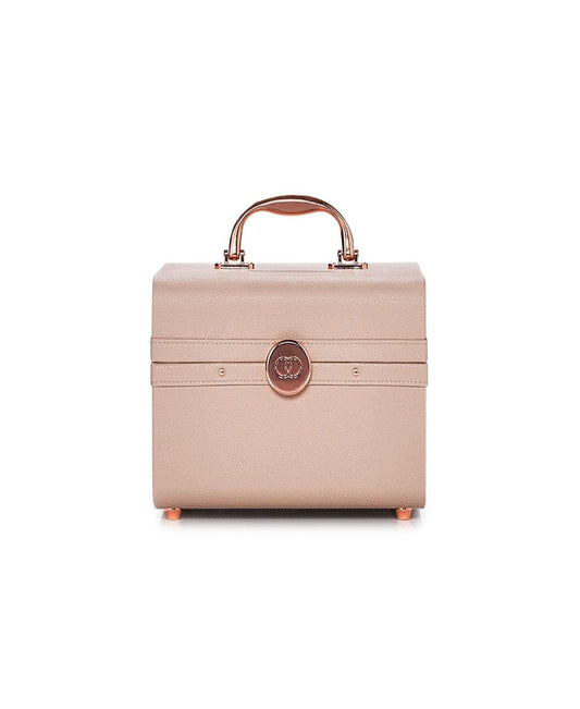 Caboodles Life & Style Small Train Case, Makeup Cosmetic Case Organizer Small Train Case,Cream White