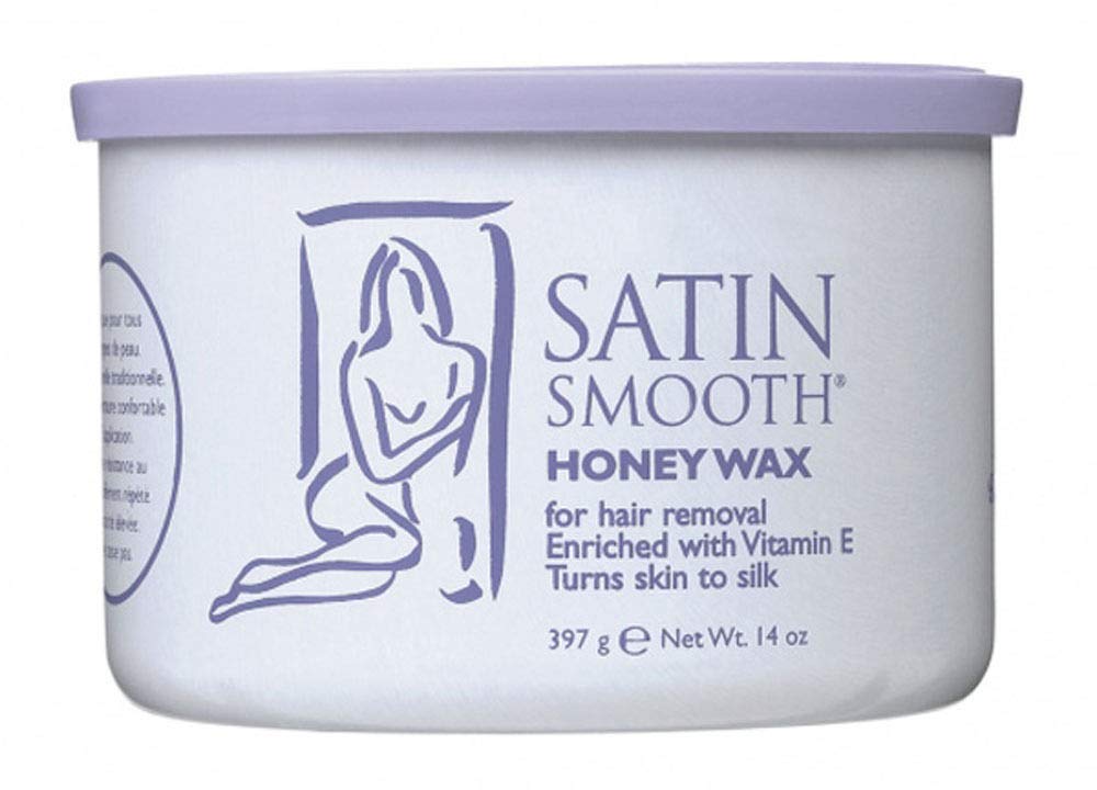 SATIN SMOOTH Wax, Honey Wax With Vitamin E, Honey, 14 Ounce