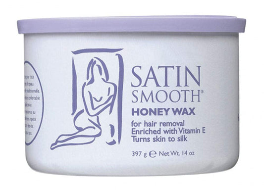 SATIN SMOOTH Wax, Honey Wax With Vitamin E, Honey, 14 Ounce