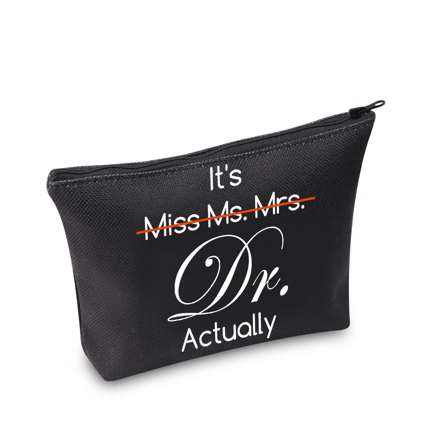 BDPWSS PHD Graduation Gift PHD Candidate Survivor Gift Doctorate Degree Gifts It's Miss Mrs Ms Dr Actually Funny New Doctor Cosmetic Makeup Bag (It Dr actually bl)