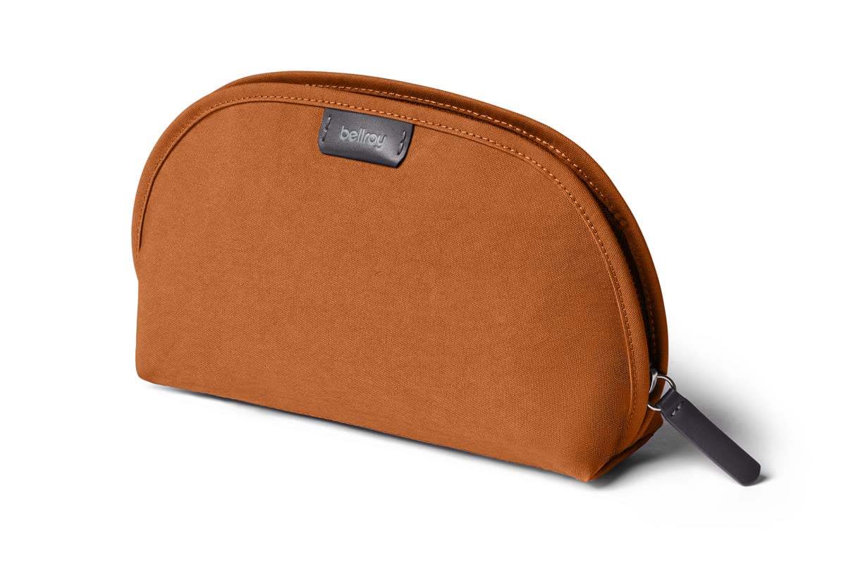 Bellroy Classic Pouch (EDC Zipper Travel Pouch, Water-Resistant Woven Fabric, Holds Pencils, Pens, Tech & Personal Items, Internal Mesh Pockets) - Bronze