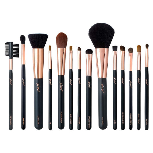 Professional Makeup Brush Set - Skone Luxe Pro Makeup Brushes, 14 pc Set