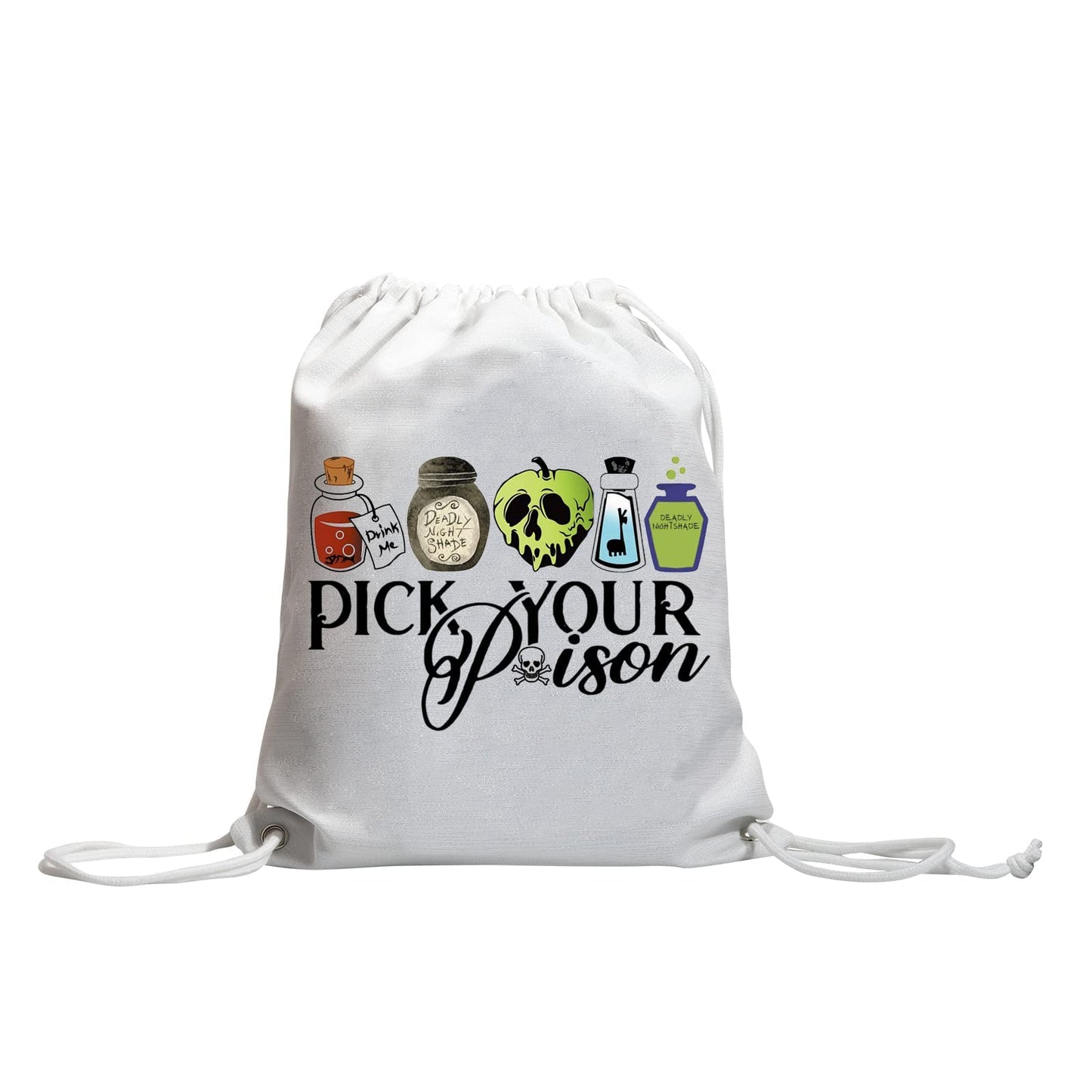 ZJXHPO Halloween Evil Queen Gift Villain Lover Gift Villain Poison Drawstring Bag Bulk (poison backpack)