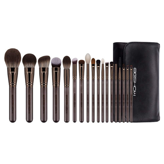 Professional Makeup Brush Set,Eigshow Makeup Brushes Perfect for Foundation Face Powder Blending Blush Bronzer Eyeliner Eye Shadow Brows with Case(PRO 18pcs Coffee)