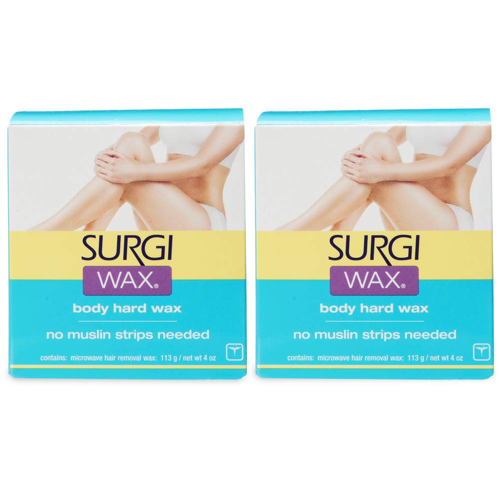 Surgi Microwave Body Hard Hair Removal Wax 4 Oz, 2 Pack
