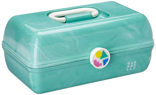 Caboodles On-The-Go Girl Retro Case, Sea Foam Marble