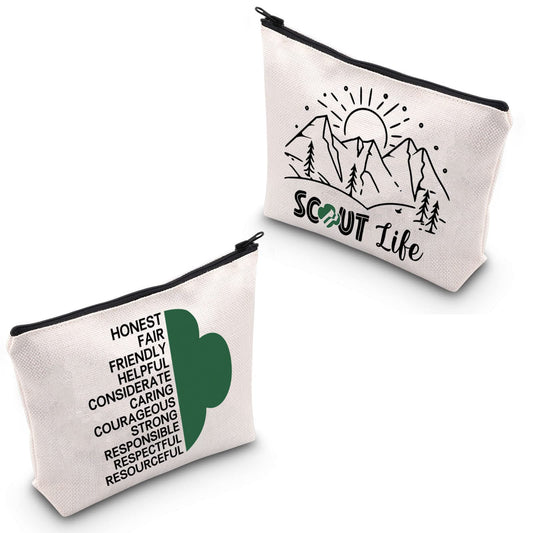 POFULL Scout Gift Scout Leader Gift Scout Life Cosmetic Bag Girl Power Gift (Scout Life bag)