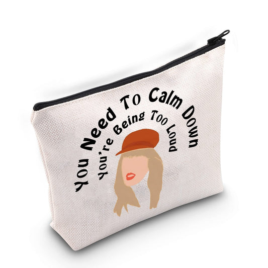 TOBGB Album Gift Singer Song Lyrics Inspired Makeup Bag Singer Merchandise Music Makeup Bag (Calm Down Version)