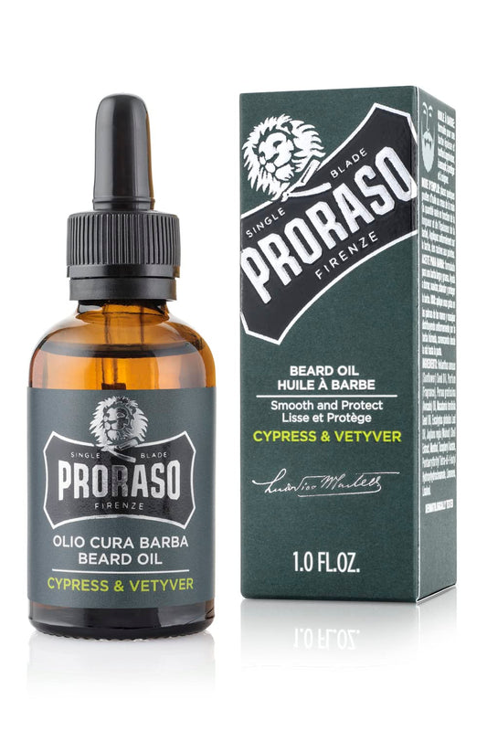 Proraso Beard Oil - Cypress and Vetyver, 1 Fl Oz