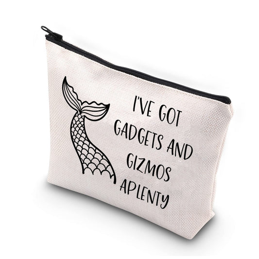 BDPWSS Mermaid Gift Beach Lover Makeup Bag I’ve Got Gadgets And Gizmos Aplenty Summer Vacation Gift Beach Themed Gift (Got gadgets)