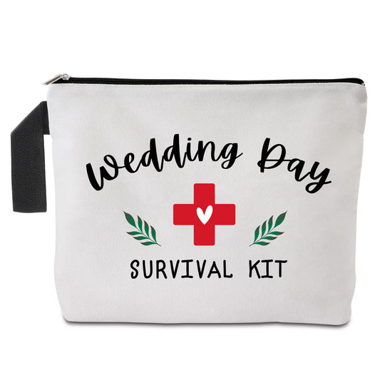 Wedding Day Emergency Kit for Bride Bridal Shower Gift for Travel Cosmetic Bag Wedding Day Survival Kit Unique Gifts for Sister Besite Best Friend for Wedding Gifts Engagement Gifts