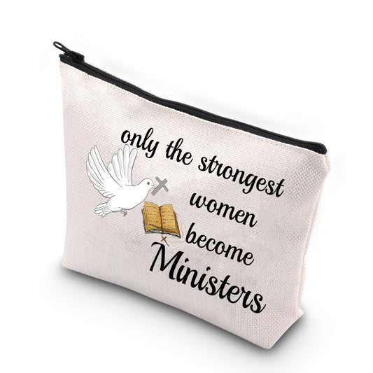 VAMSII Female Minister Gift Zipper Bag Minister Appreciation Gifts Pastor Gifts for Women Ministry Gifts (become Ministers)