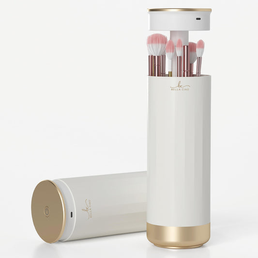 Bella Ciao Makeup Brush UV Sanitizer – Kills 99.9% of Germs, Disinfects Brushes, Rechargeable Battery, Push-To-Open Lid, Safety Shutoff, Great for Makeup Artists, Home Use