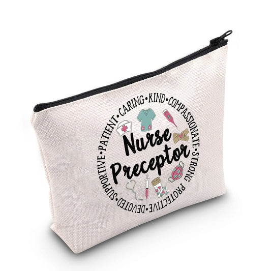 POFULL Nurse Instructor Gifts Nursing Instructor Appreciation Gift Nurse Preceptor Cosmetic Bag Nurse Graduation Gift (Nurse Preceptor bag)