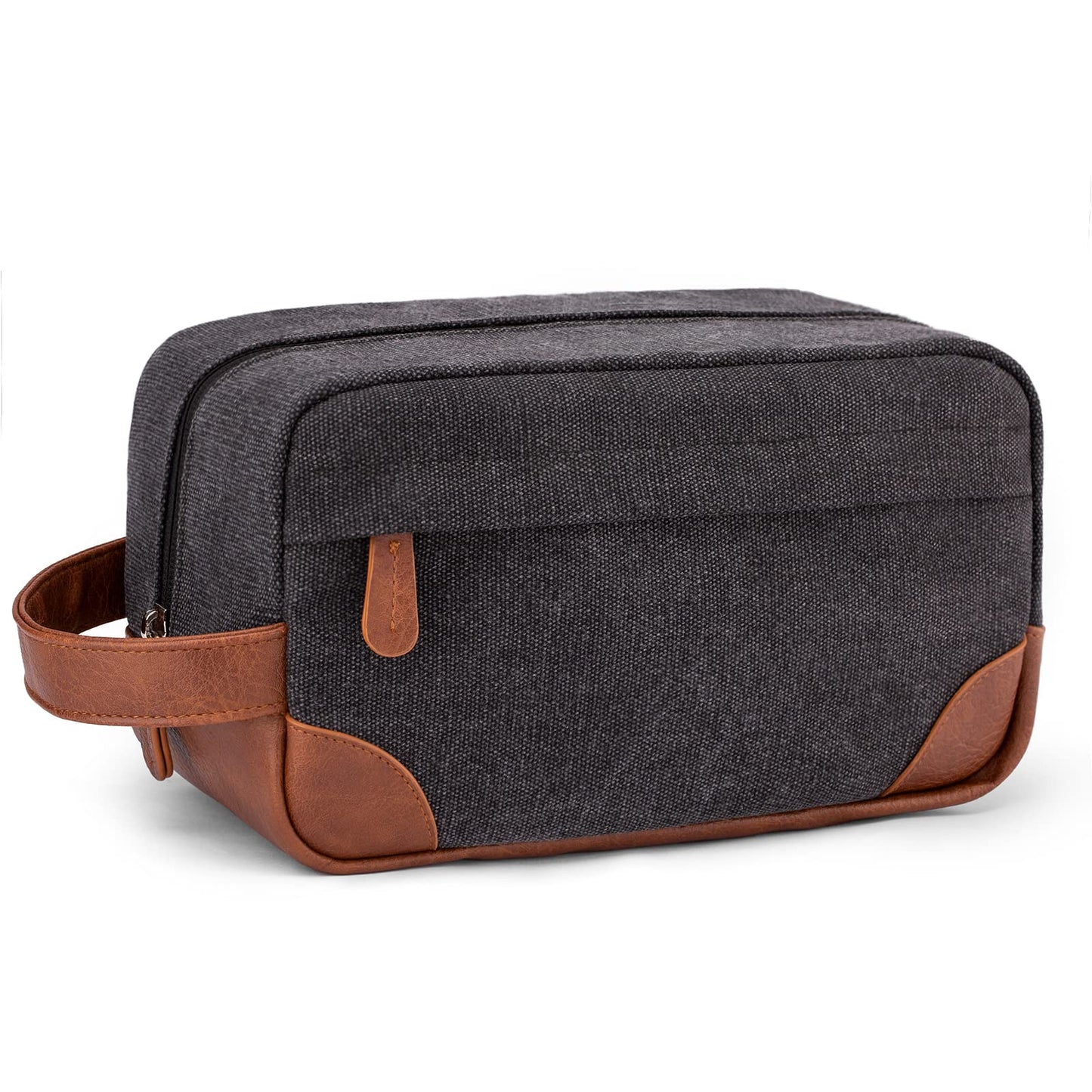 Vorspack Toiletry Bag Hanging Dopp Kit for Men Water Resistant Canvas Shaving Bag with Large Capacity for Travel - Dark Grey