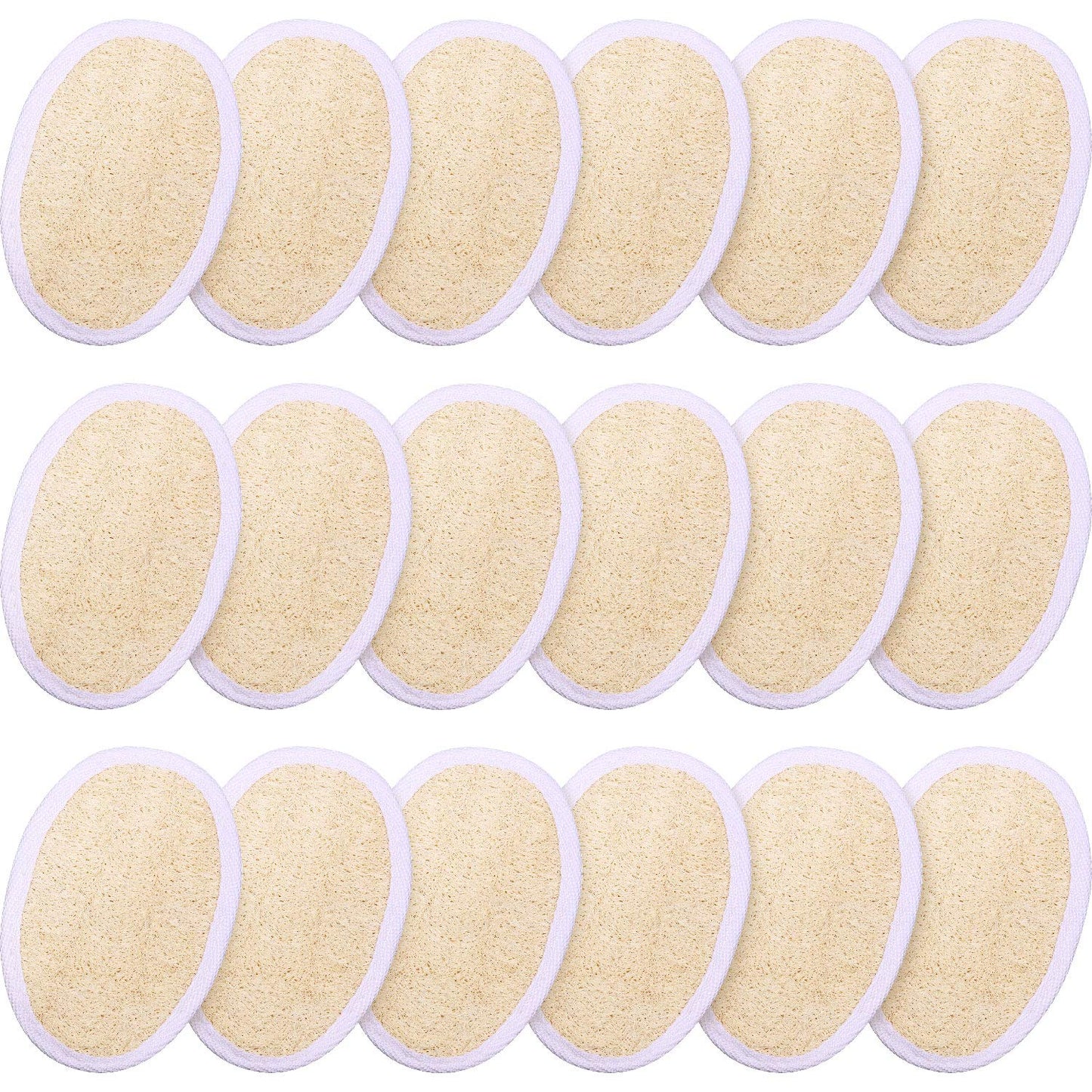 18 Packs Bath Shower Loofah Sponge Pad Exfoliating Loofah Body Scrubber Natural Bath Sponge Brush for Men and Women