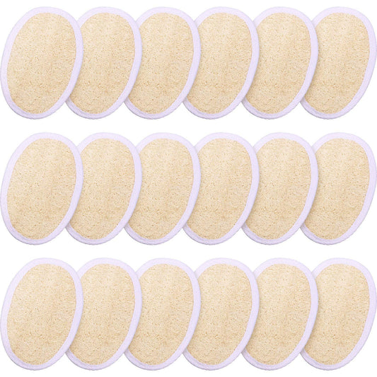 18 Packs Bath Shower Loofah Sponge Pad Exfoliating Loofah Body Scrubber Natural Bath Sponge Brush for Men and Women