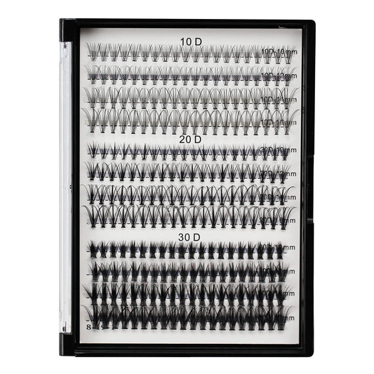 Bodermincer 240pcs 10D+20D+30D 10-12-14-16mm Mixed Professional Makeup Individual Cluster Eye Lashes(10+20+30D-10-12-14-16mm Mixed)